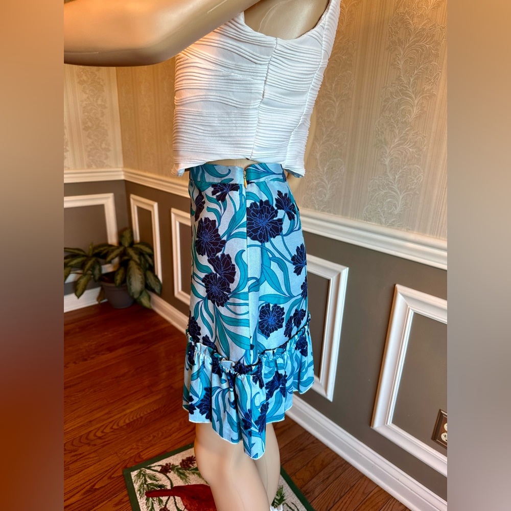 DRAPER JAMES! Buttercup Bloom🌸Madison Skirt/Buttercup Blue/Size-0 - Picture 3 of 13